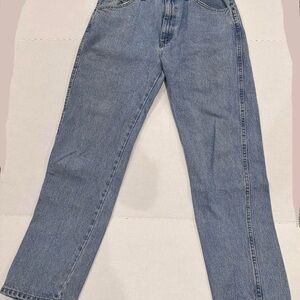 Wrangler Men's Blue Denim Straight Jeans Medium Wash 34/30